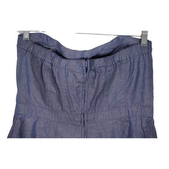 Mossimo Chambray Short Romper Womens Size XL Sleeveless Strapless - Picture 7 of 10